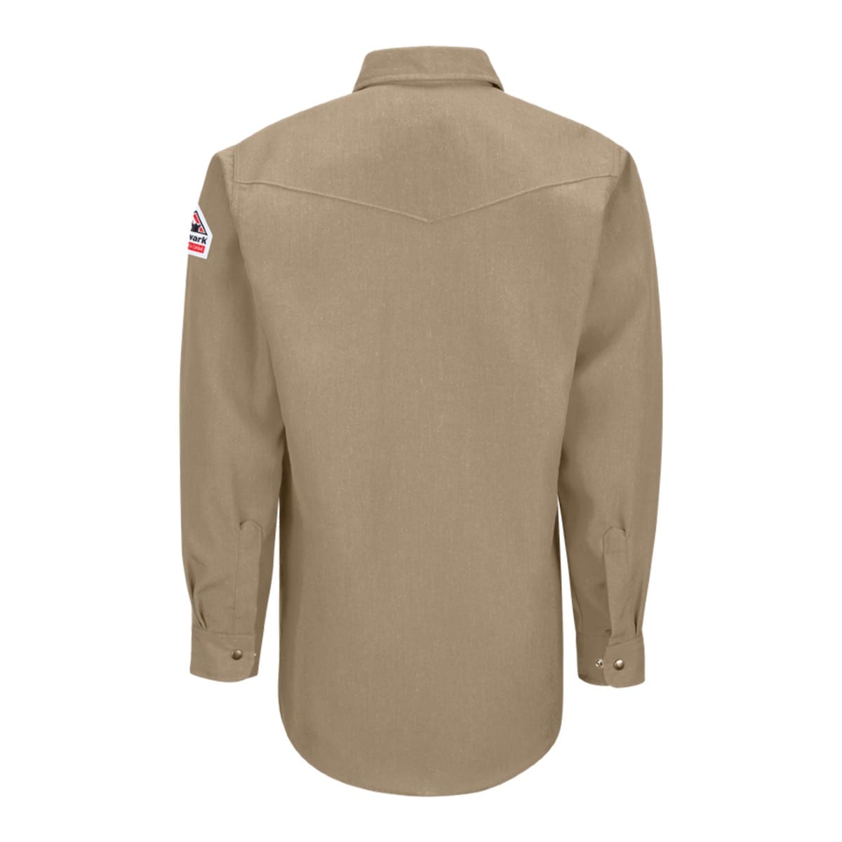 Bulwark Lightweight Nomex FR Snap-Front Shirt in Khaki